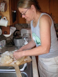 Joanne making Brioche